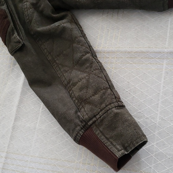 URBAN REPUBLIC Boys Cotton Canvas Aviator Flight Jacket WARM Bomber OLIVE Sz 5/6 - Picture 9 of 16